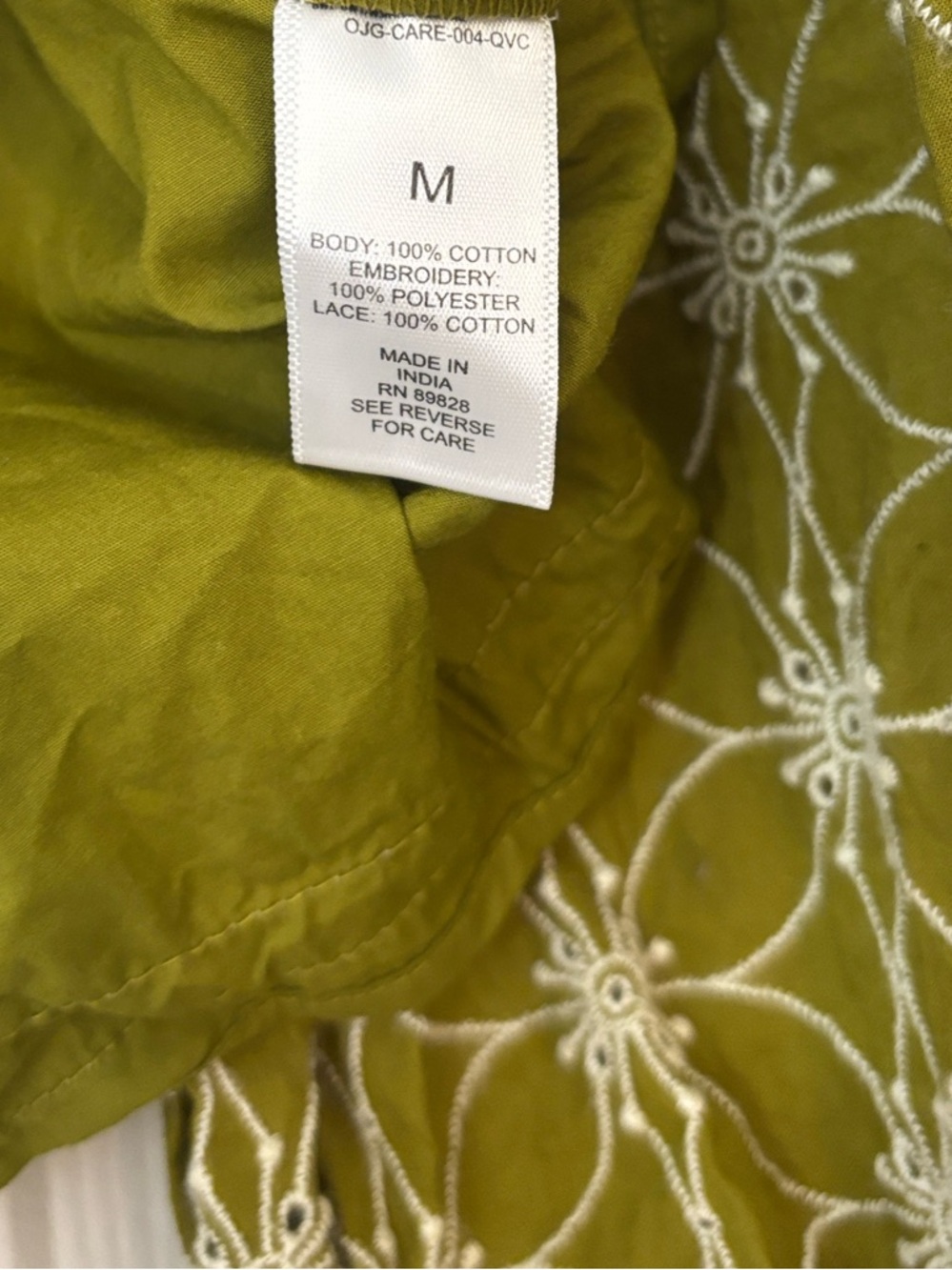 LOGO Lavish by Lori Goldstein Shiffli Mix Swing Jacket Green and Cream Medium - Picture 5 of 7